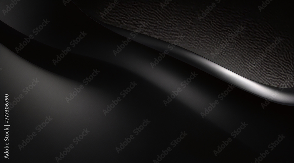 Obraz premium 黒い幾何学的な抽象的な背景は、斜線の装飾を持つ暗い空間にレイヤーを重ねます。バナー、チラシ、カード、パンフレットの表紙、ランディング ページ用のモダンなグラフィック デザイン要素のストライプ スタイル