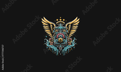 machine with wings vector illustration artwork design