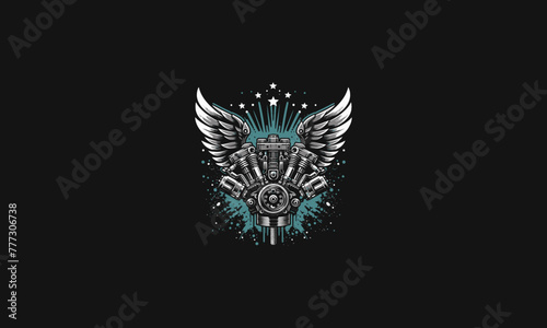 machine with wings vector illustration artwork design