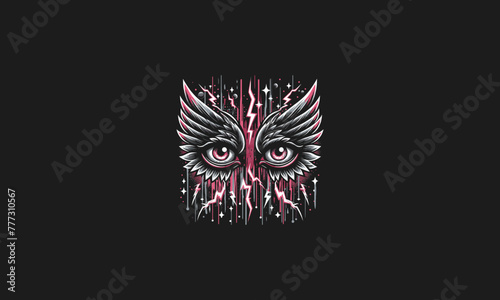 eyes with wings vector illustration artwork design