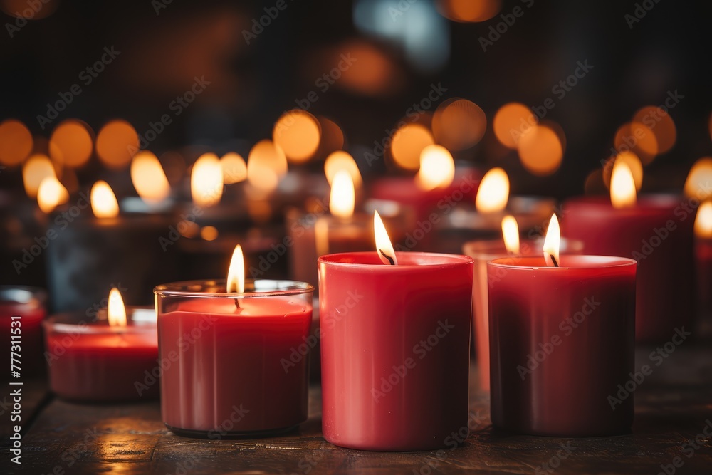 Dark background on the theme of occultism, esotericism and magic - Flame of a burning candle Dark background on the theme of occultism, esotericism and magic - Flame of a burning candle