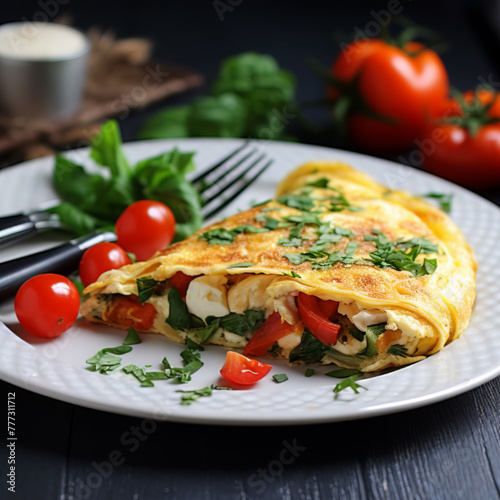 Omelette with Mushrooms and Fresh Herbs