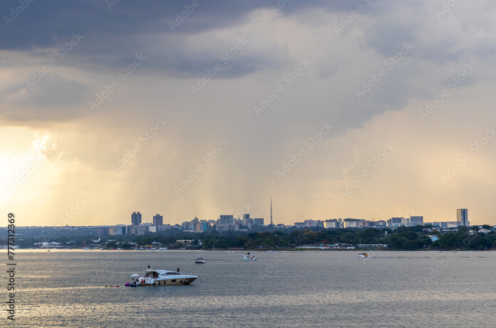 Paranoá lake in Brasilia, Brazil