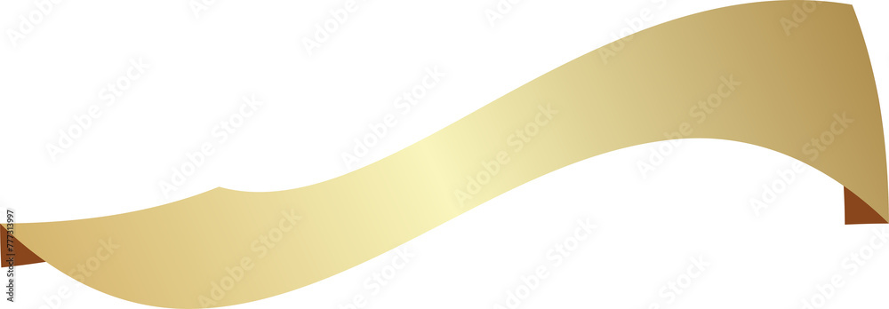 Golden label ribbon banner set