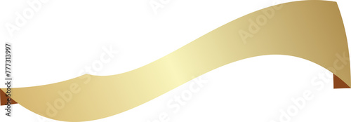 Golden label ribbon banner set