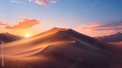 Desert dune at dusk