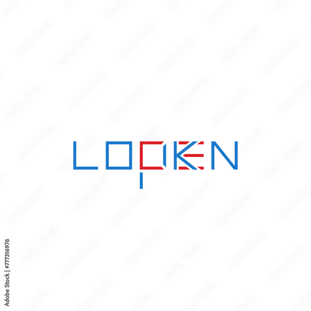 Lock open word play logo design. Lock open word play logo design.