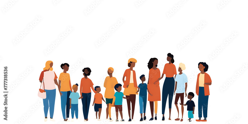 Diversity illustration with people of different race