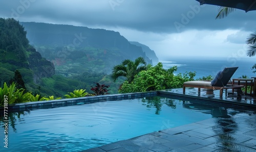 Infinity pool in luxury hot...