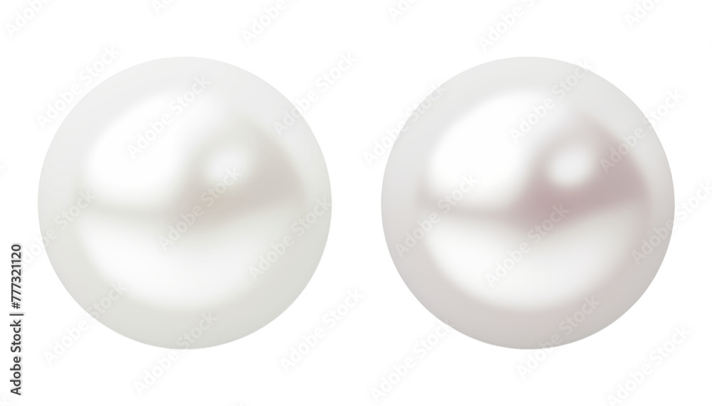 two white pearl isolated on transparent background cutout two white pearl isolated on transparent background cutout
