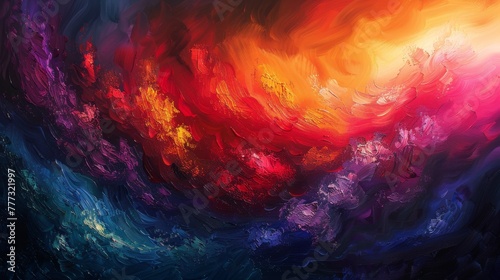 Ethereal dreamscape rendered in a whirlwind of vibrant and expressive oil paints.