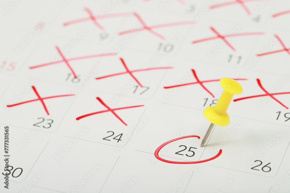 mark the event day with a pin. Thumbtack in calendar concept for busy timeline organize schedule,appointment meeting reminder. planning business meeting or travel holiday planning concept. soft focus mark the event day with a pin. Thumbtack in calendar concept for busy timeline organize schedule,appointment meeting reminder. planning business meeting or travel holiday planning concept. soft focus