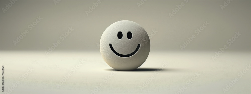 smiley face minimalist banner illustration