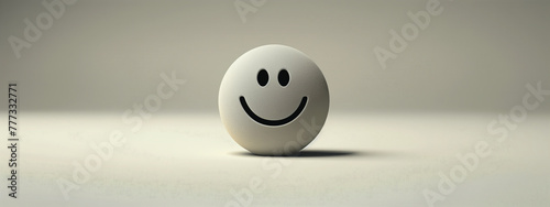 smiley face minimalist banner illustration