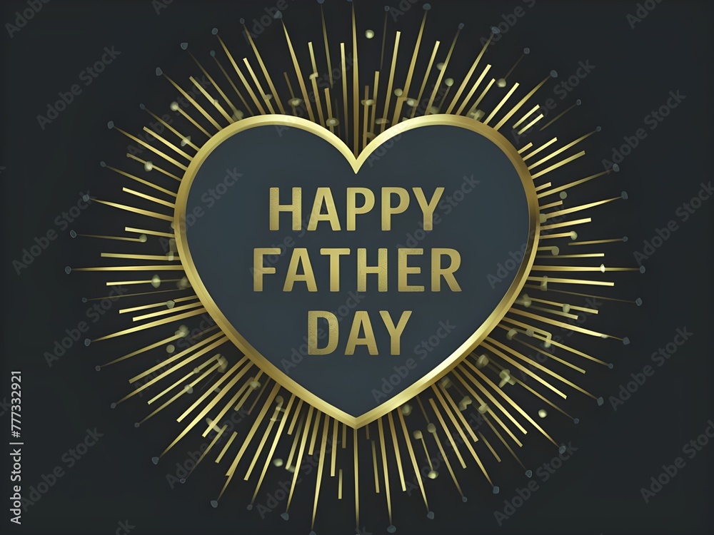 Fototapeta premium Happy fathers day texture with fireworks