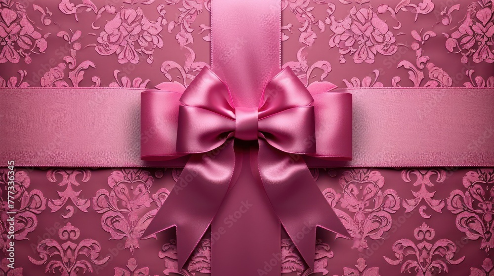 illustration of a love-themed gift box adorned with intricate ribbons, bows, and romantic patterns illustration of a love-themed gift box adorned with intricate ribbons, bows, and romantic patterns