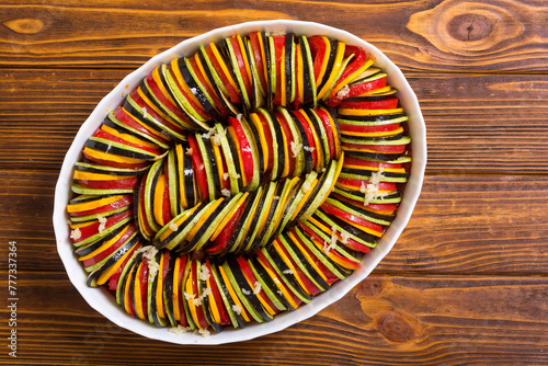 Traditional French cooked provencal vegetable dish - Ratatouille