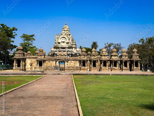 The Kailasanathar Temple also referred to as the Kailasanatha temple, Kanchipuram, Tamil Nadu, India. It is a Pallava era historic Hindu temple.