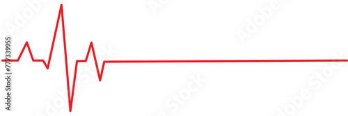 Red heartbeat line icon. vector illustration