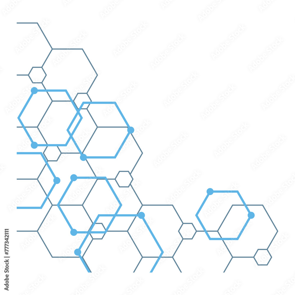 Hexagon Outline Corner Hexagon Outline Corner