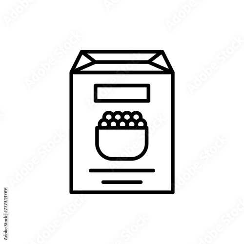 Cereal outline icons, minimalist vector illustration ,simple transparent graphic element .Isolated on white background