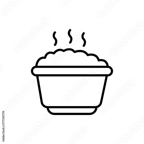 Cereal outline icons, minimalist vector illustration ,simple transparent graphic element .Isolated on white background