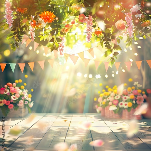 Schöner Hintergrund für eine Gartenparty