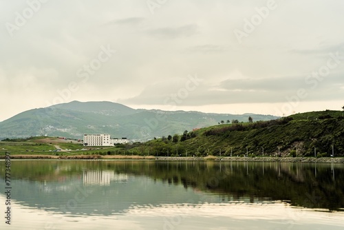 View of the beautiful lake Lisi. Lisi Park in Tbilisi  Georgia. High quality photo