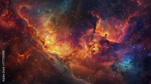 A breathtaking view of distant galaxies and nebulae, with vibrant colors and intricate details highlighting the wonders of the cosmos.