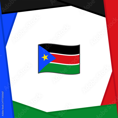South Sudan Flag Abstract Background Design Template. South Sudan Independence Day Banner Social Media Post. South Sudan Banner