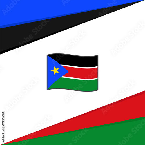 South Sudan Flag Abstract Background Design Template. South Sudan Independence Day Banner Social Media Post. South Sudan Design