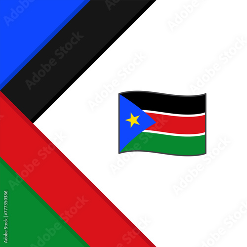South Sudan Flag Abstract Background Design Template. South Sudan Independence Day Banner Social Media Post. South Sudan Illustration