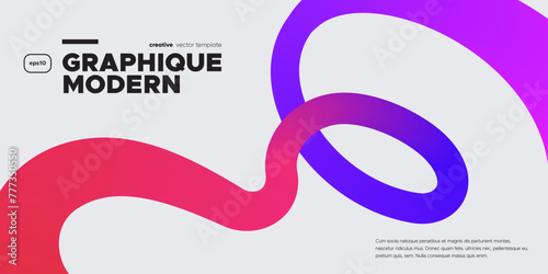 Wavy shape with Colorful Gradient. Vector illustration. © plasteed