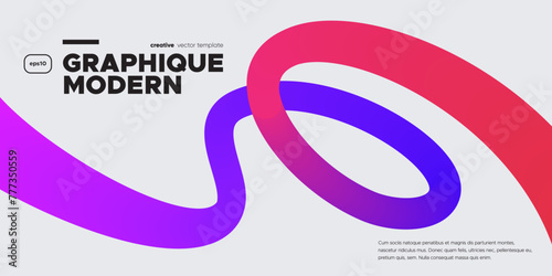 Wavy shape with Colorful Gradient. Vector illustration.