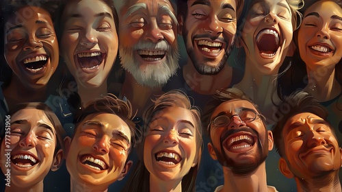 A collection of diverse facial expressions, ranging from quiet contemplation to joyful laughter, each capturing a unique moment of human emotion and connection.