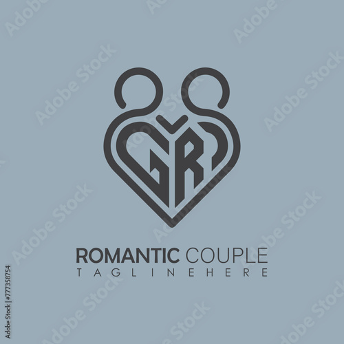 Couple love Heart symbol ALL letter logo icon design template. May be used in medical, dating, Valentines Day and wedding design.