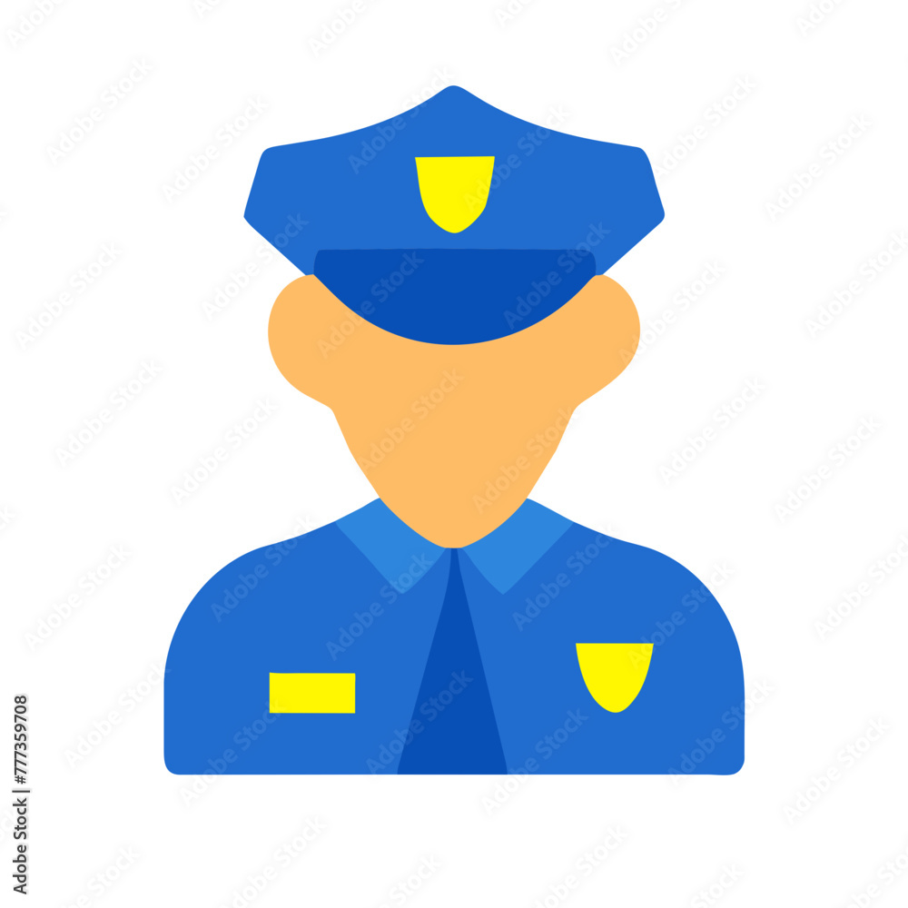 Police icon element vector graphic sign symbol clipart illustration on a Transparent Background