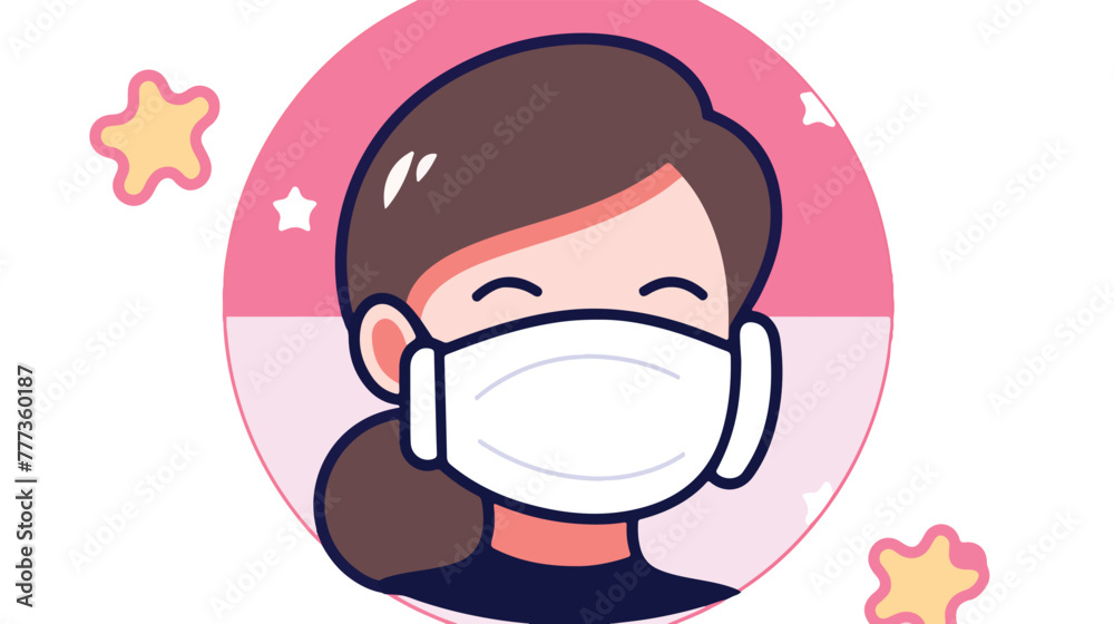 Face Mask or Wear a Mask Icon. Vector Image. no ent