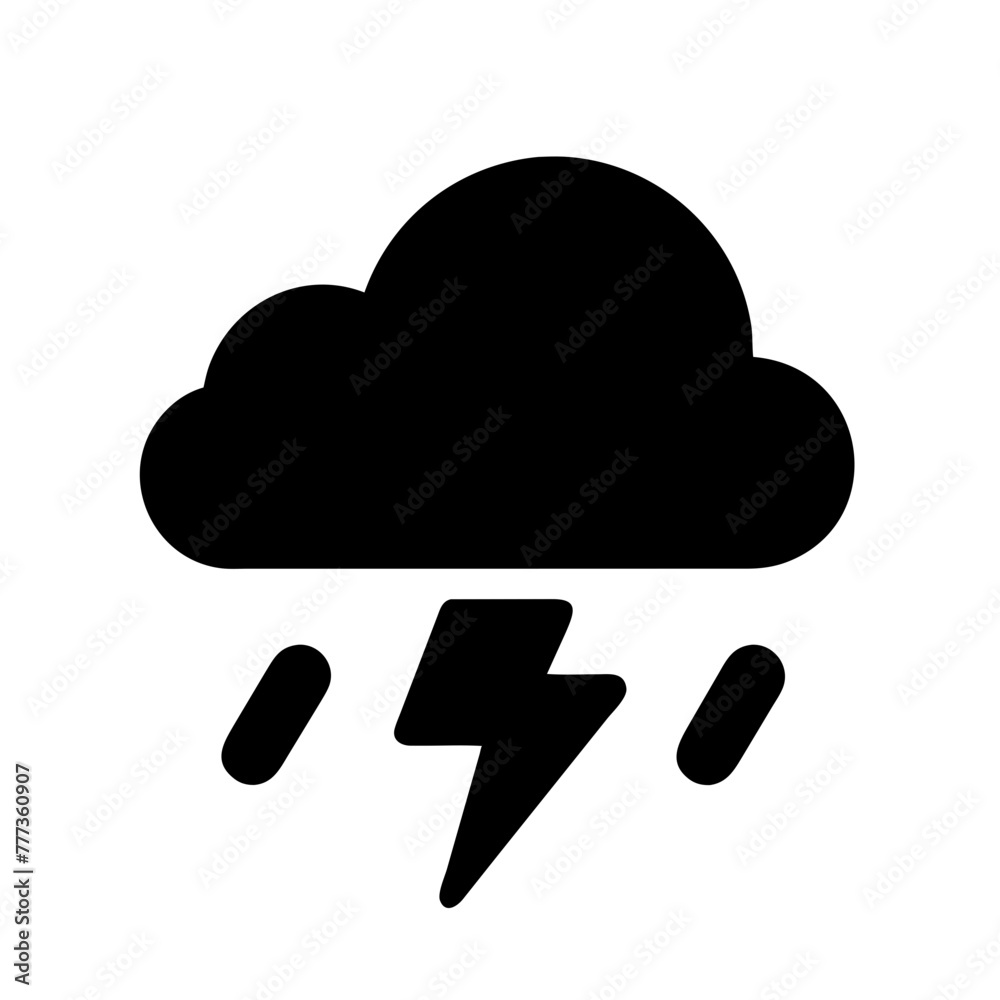 Thunderstorm icon element vector graphic sign symbol clipart illustration on a Transparent Background Thunderstorm icon element vector graphic sign symbol clipart illustration on a Transparent Background