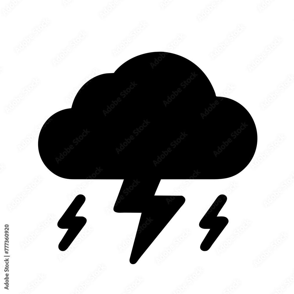 Thunderstorm icon element vector graphic sign symbol clipart illustration on a Transparent Background Thunderstorm icon element vector graphic sign symbol clipart illustration on a Transparent Background