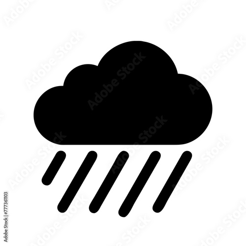 Rain icon element vector graphic sign symbol clipart illustration on a Transparent Background