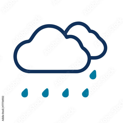 Rain icon element vector graphic sign symbol clipart illustration on a Transparent Background