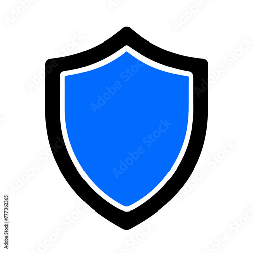 Shield icon vector graphics element silhouette sign symbol illustration on a Transparent Background