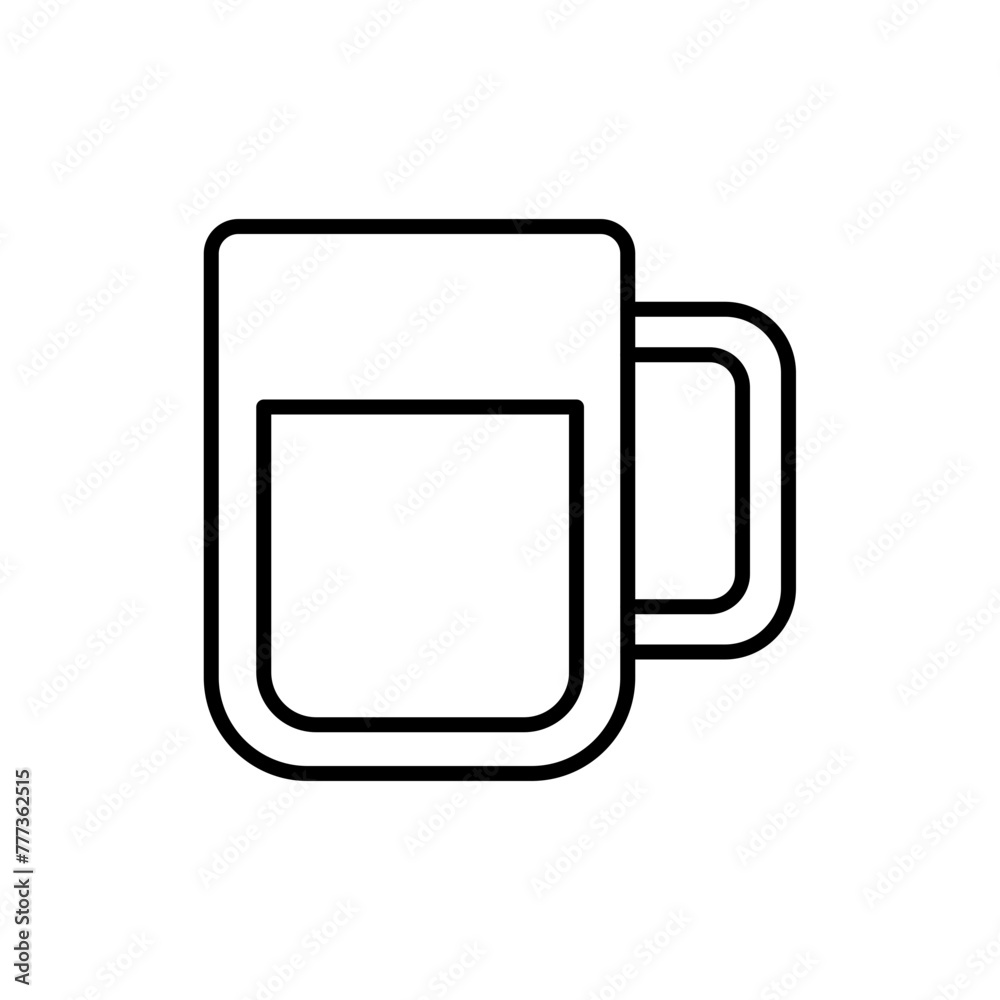Cup outline icons, minimalist vector illustration ,simple transparent graphic element .Isolated on white background