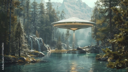 Mysterious Landscape of Rumored UFO Coverups in the Wilderness photo