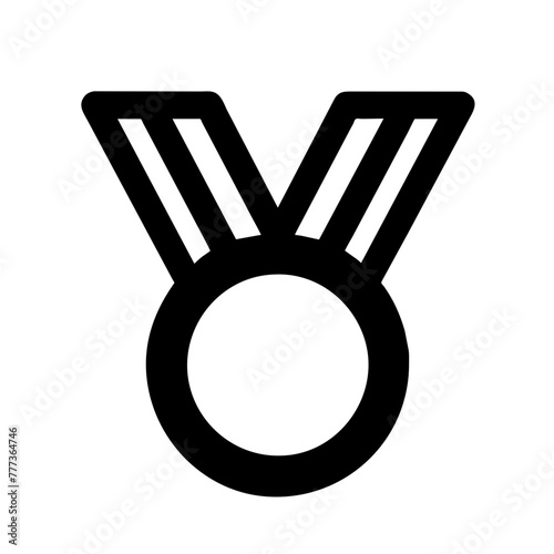 Medal icon vector silhouette drawing Winner Award prize Victory achievement symbol illustration on a Transparent Background