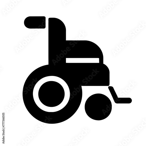 Wheelchair icon vector silhouette drawing handicapped access sign Accessibility symbol illustration on a Transparent Background