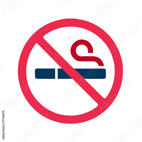 No smoking sign icon vector silhouette drawing Forbidden cigarette signs. Ban tobacco symbols. Prohibit nicotine symbol illustration on a Transparent Background