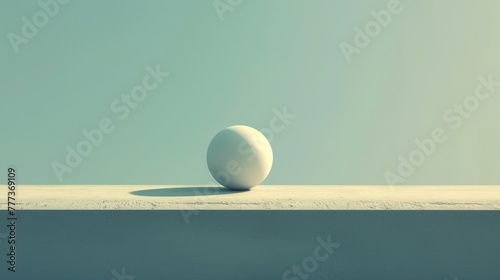 A white egg sitting on a ledge with the sun in front of it, AI photo