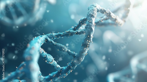 3D representation of a DNA molecule illustration